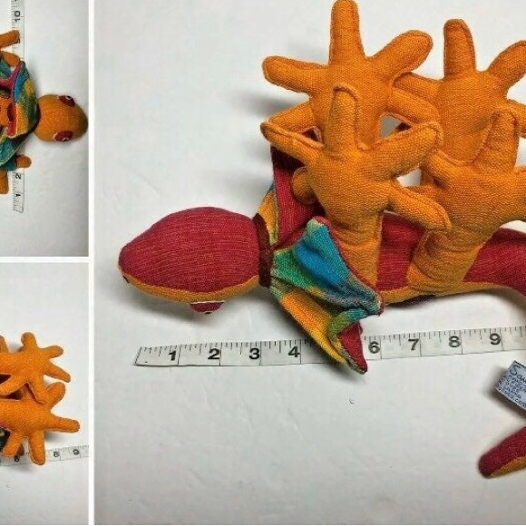 Barbara Samsoni Plush Lizard Frilled Neck Hand Woven Hand Sewn Reptile Iguana - Picture 12 of 12